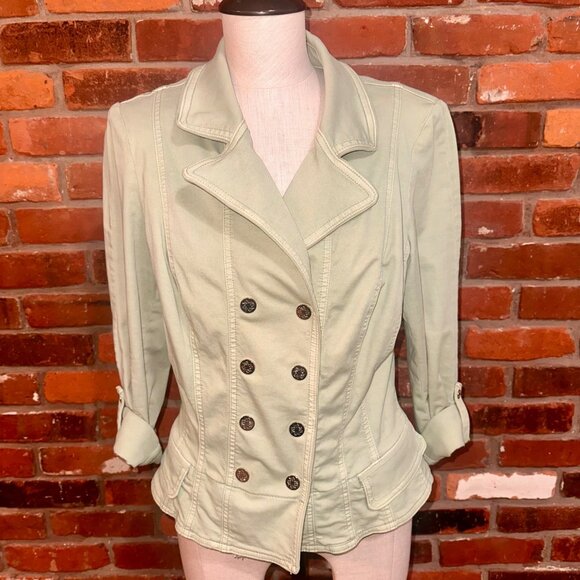 White House Black Market Sage Mint Pret Jacket Size 14 - Picture 2 of 5